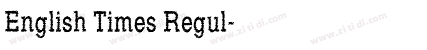 English Times Regul字体转换